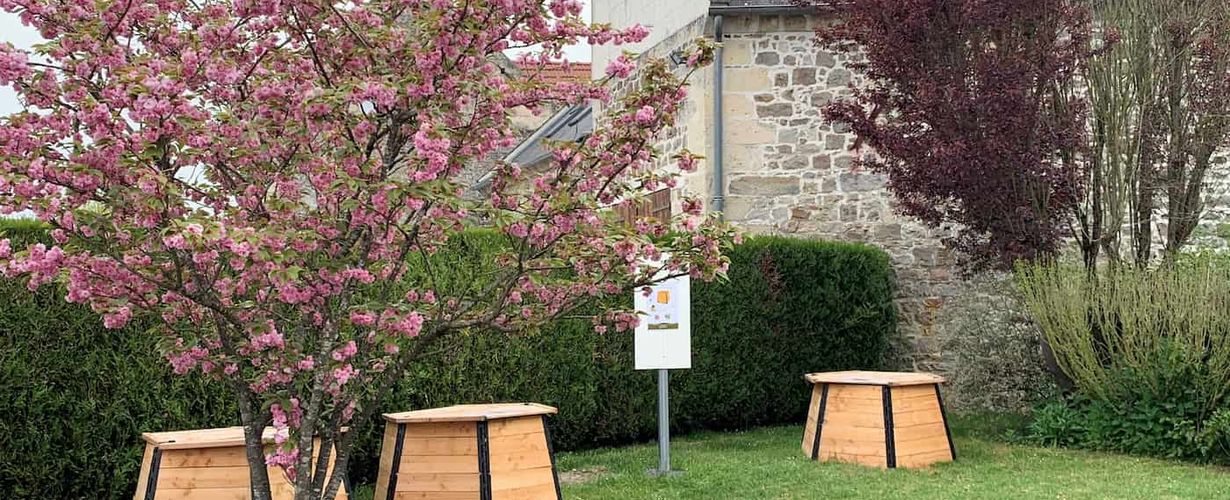 Les bacs de compostage collectif dans la petite commune de Clacy et Thierret