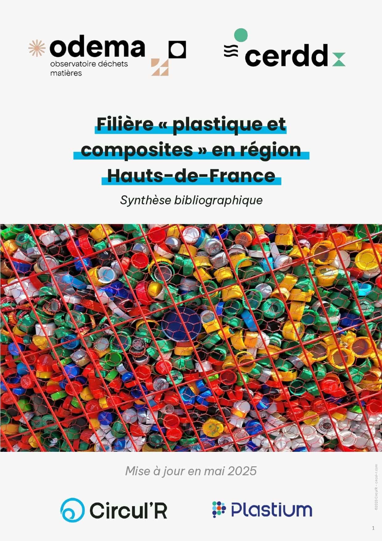 Couv Synthèse bibliographique Filière plastique et composites en Hauts-de-France - Odema